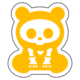 X-Ray Panda Sticker (Yellow)